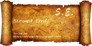 Strompf Ernő névjegykártya
